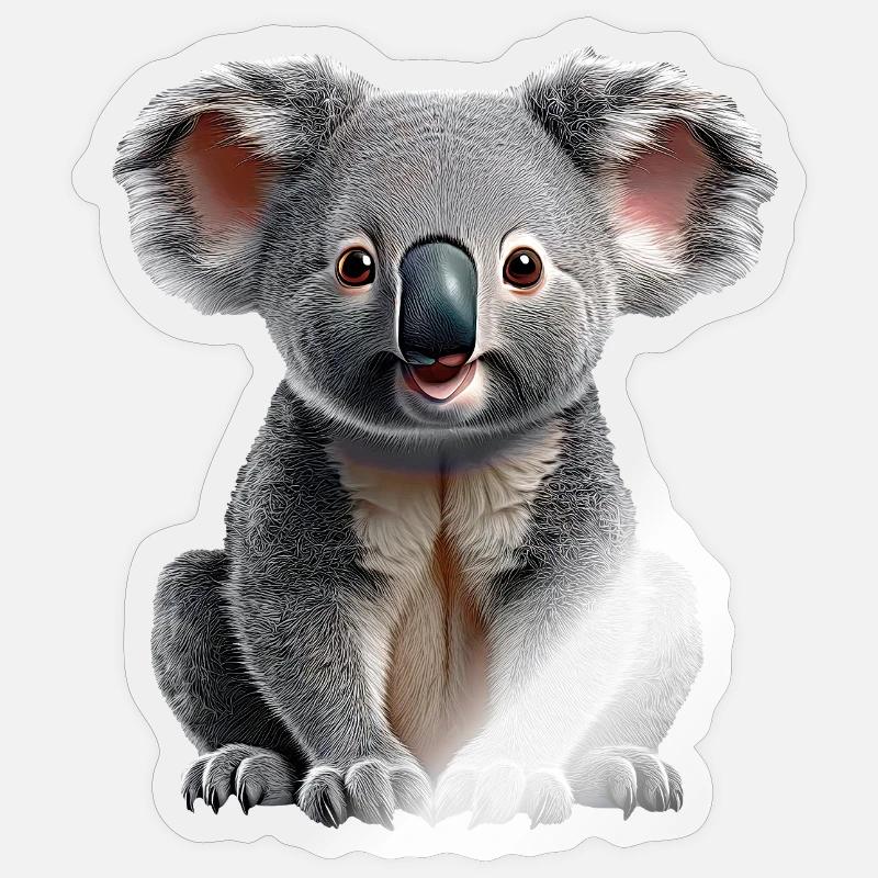 Koala - Sticker Größe S (10 x 10 cm) - Transparent glänzend