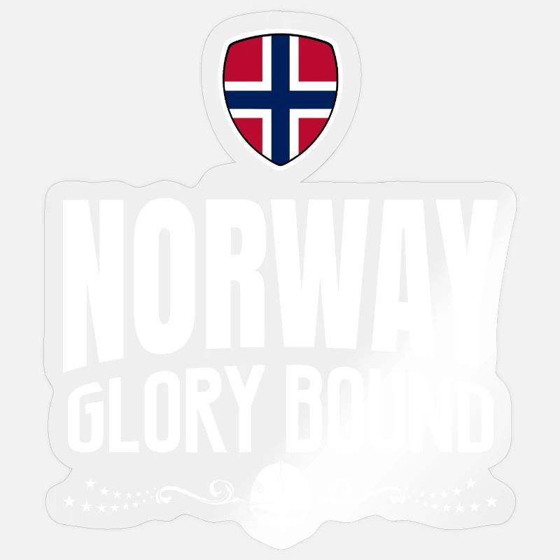 NORWAY GLORY - Sticker size S (10 x 10 cm) - transparent glossy