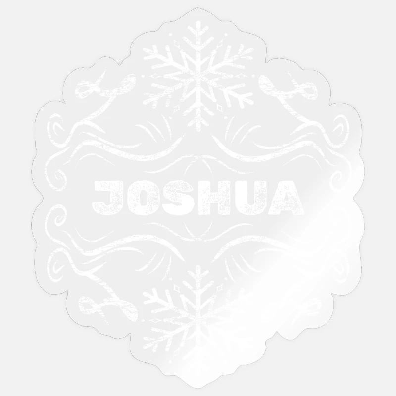 Josué d’hiver - Sticker taille S (10 x 10 cm) - brillant transparent