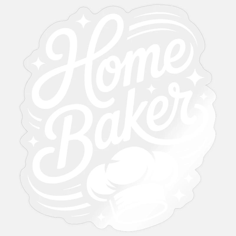 Home Baker Motiv — Küchenchef Script Sticker Größe S (10 x 10 cm)