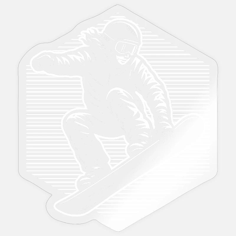 Pure snowboard focus - Sticker size S (10 x 10 cm) - transparent glossy