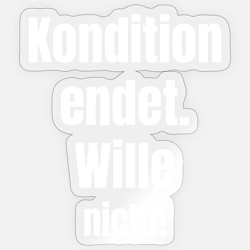 La condition ne s’arrête pas - Sticker taille S (10 x 10 cm) - brillant transparent