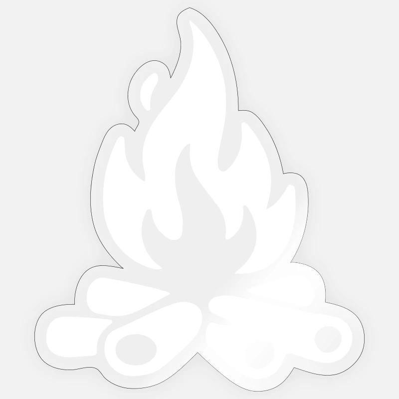 Bois de chauffage pour feu de camp Sticker taille S (10 x 10 cm)