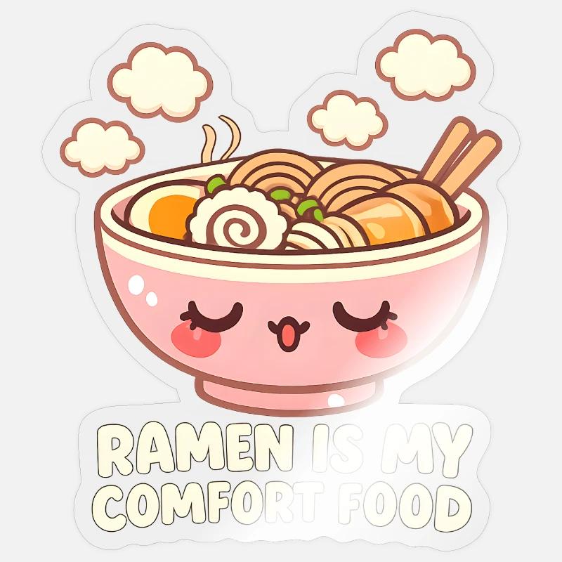 ramen - Sticker size S (10 x 10 cm) - transparent glossy