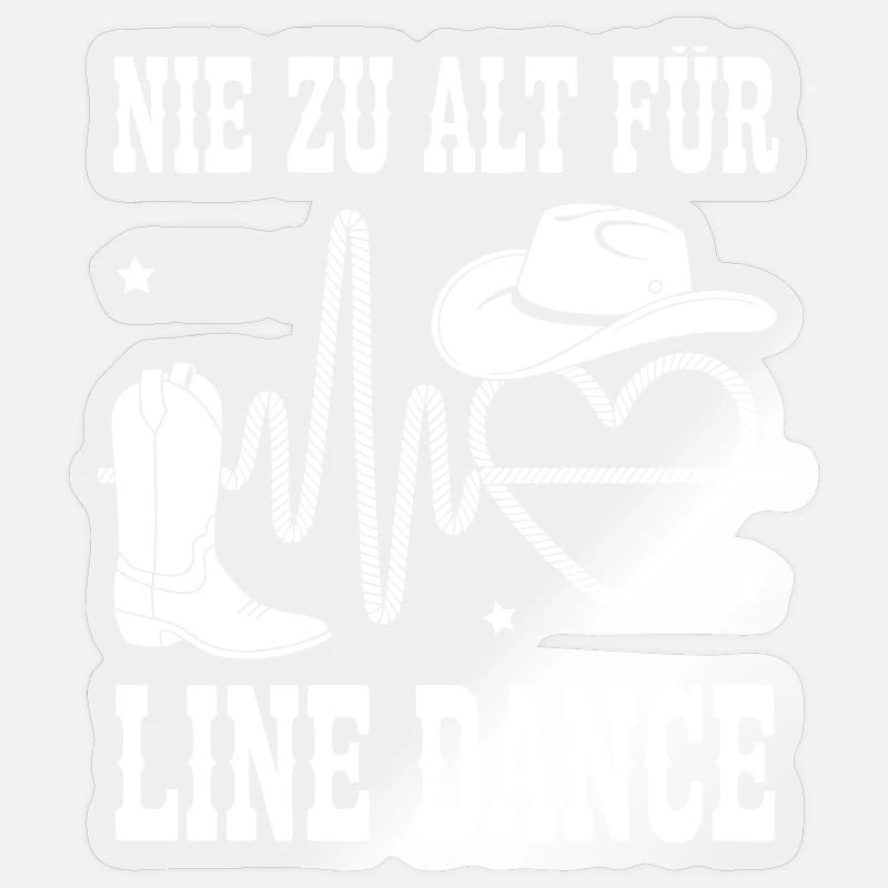 Never too old for line dancing Sticker size S (10 x 10 cm)