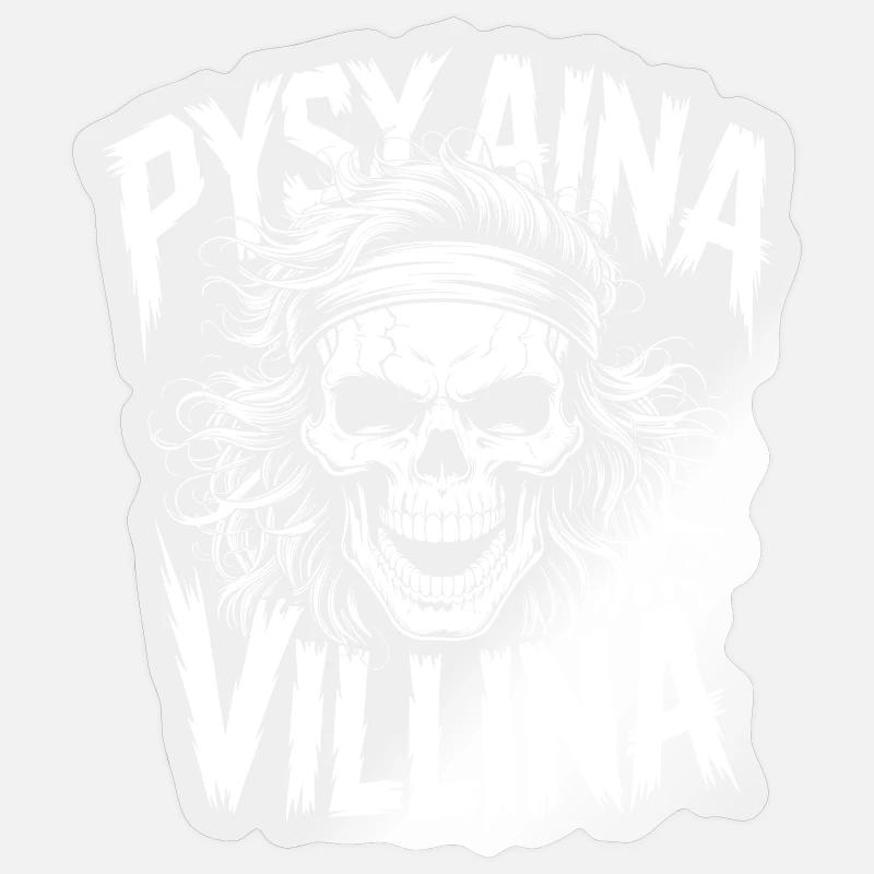 Wild Skull Design - Sticker size S (10 x 10 cm) - transparent glossy