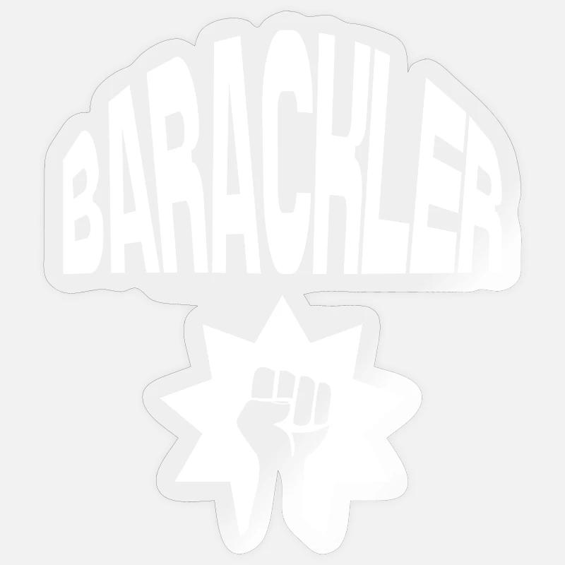 Barackler - Sticker taille S (10 x 10 cm) - brillant transparent