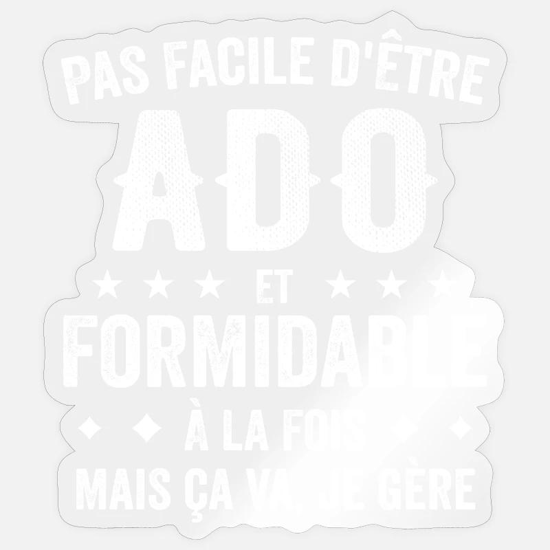 Ado Formidable Sticker taille S (10 x 10 cm)