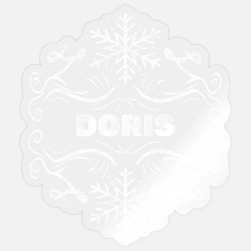First name Doris - Sticker size S (10 x 10 cm) - transparent glossy