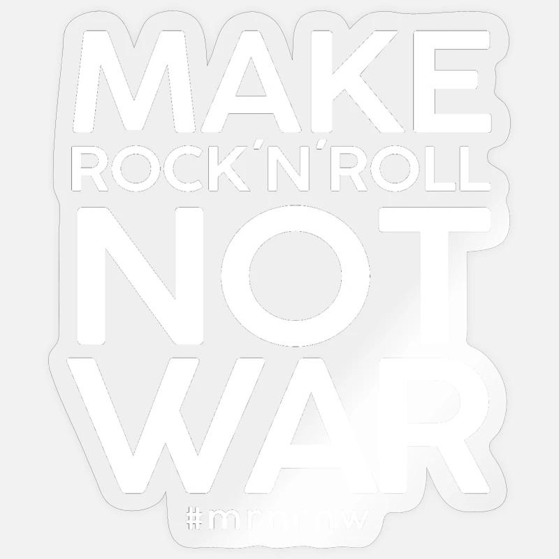 MAKE ROCK ́N ́ROLL NOT WAR Classic 2014 Version Sticker size S (10 x 10 cm)