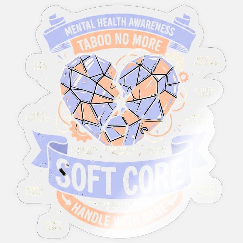 Manipuler avec soin - Sticker taille S (10 x 10 cm) - brillant transparent