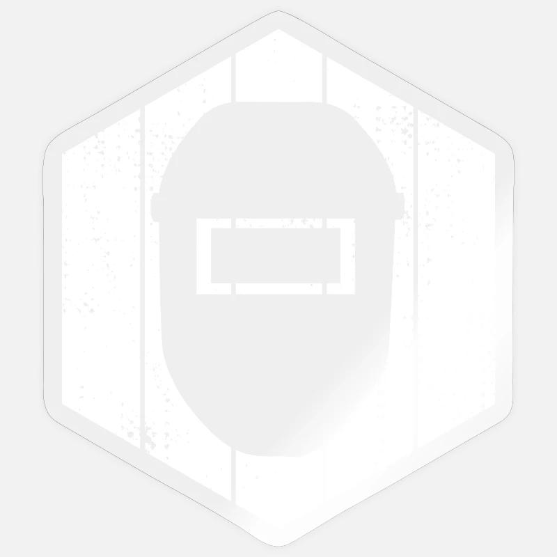 Masque de soudage - Sticker taille S (10 x 10 cm) - brillant transparent