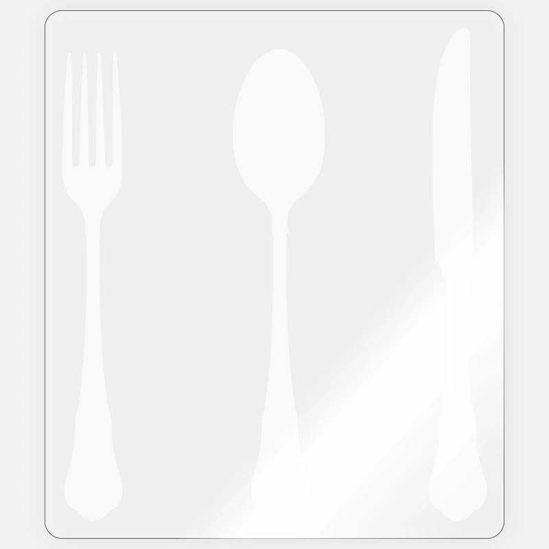 Cutlery Silhouette Design - Sticker size S (10 x 10 cm) - transparent glossy