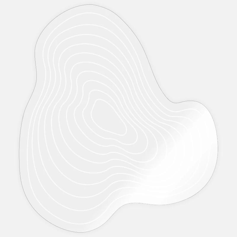 Contour Plasma Echoes Abstract Pattern - Sticker size S (10 x 10 cm) - transparent glossy