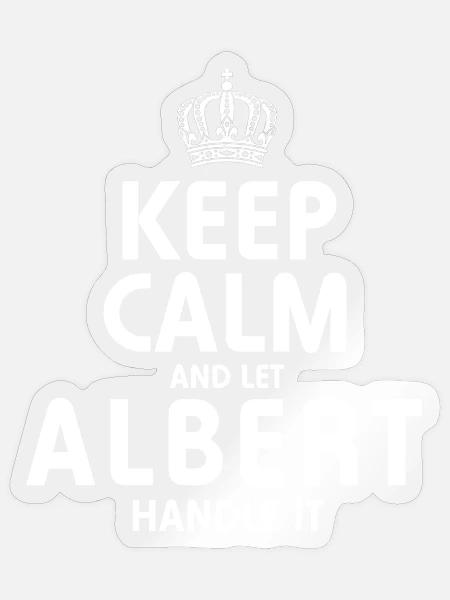 ALBERT: Regel das. - Sticker Größe S (10 x 10 cm) - Transparent glänzend