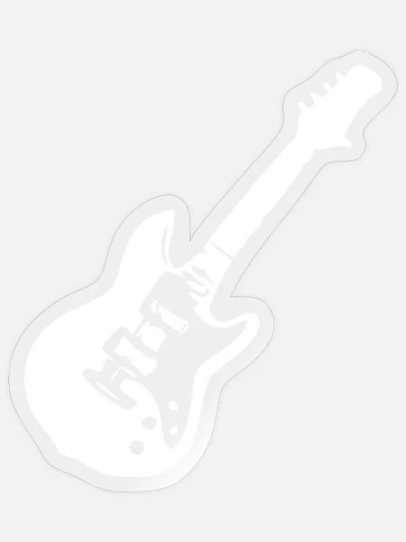 Gitarre Musik Geschenk Gitarrist - Sticker Größe S (10 x 10 cm) - Transparent glänzend