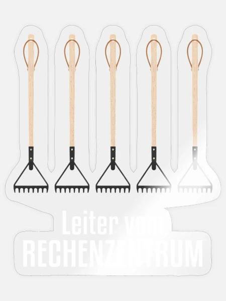 Rechenzentrum Garten Gärtner Gärtnerin Hobby Retro - Sticker Größe S (10 x 10 cm) - Transparent glänzend