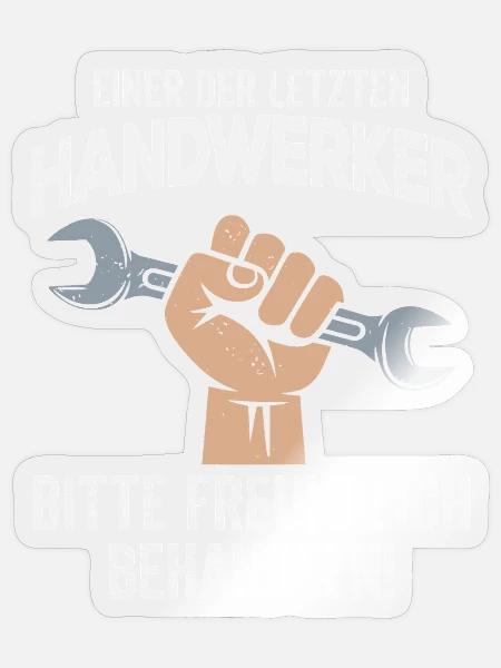 Handwerker Mechaniker Handwerk Heimwerker - Sticker Größe S (10 x 10 cm) - Transparent glänzend