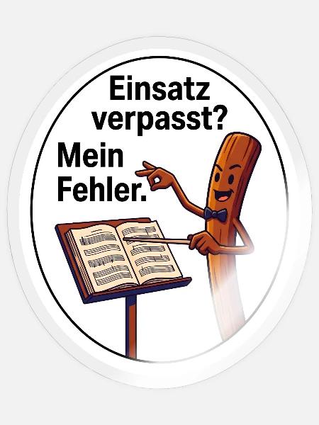 Dirigent Musik T-Shirt Geschenk - Sticker Größe S (10 x 10 cm) - Transparent glänzend