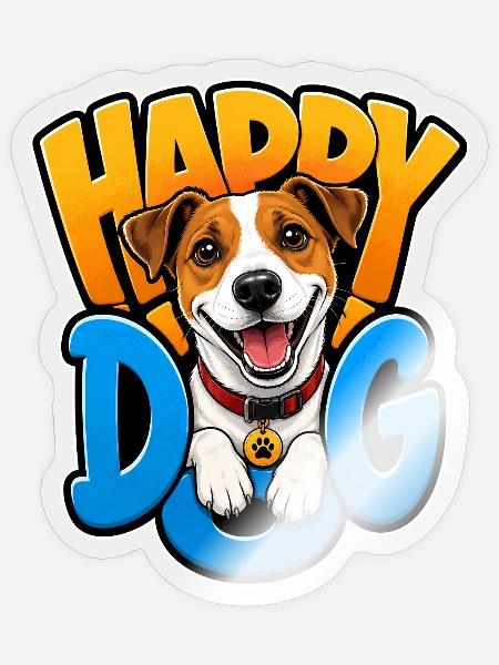 Jack Russell Terrier - Sticker Größe S (10 x 10 cm) - Transparent glänzend