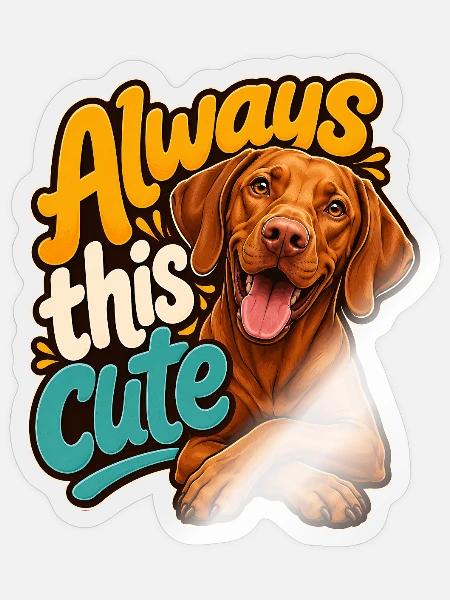 Ungarischer Pointer - Sticker Größe S (10 x 10 cm) - Transparent glänzend