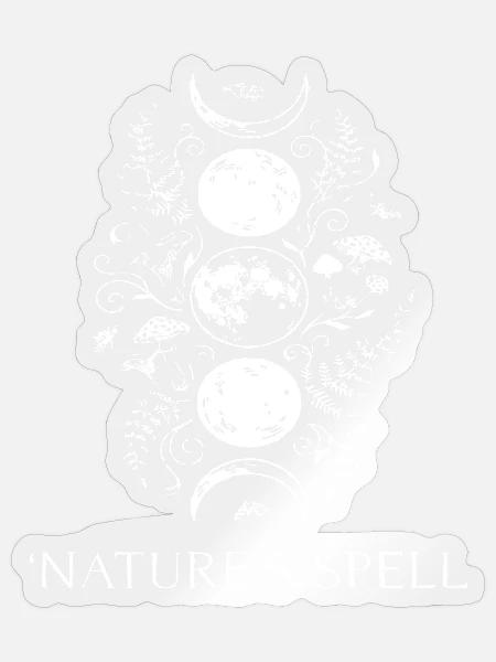 Mondphasen Naturzauber - Sticker Größe S (10 x 10 cm) - Transparent glänzend