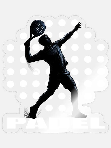 Padel - Sticker Größe S (10 x 10 cm) - Transparent glänzend