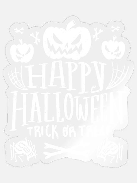 Fröhliches Halloween-Süßes oder Saures - Sticker Größe S (10 x 10 cm) - Transparent glänzend