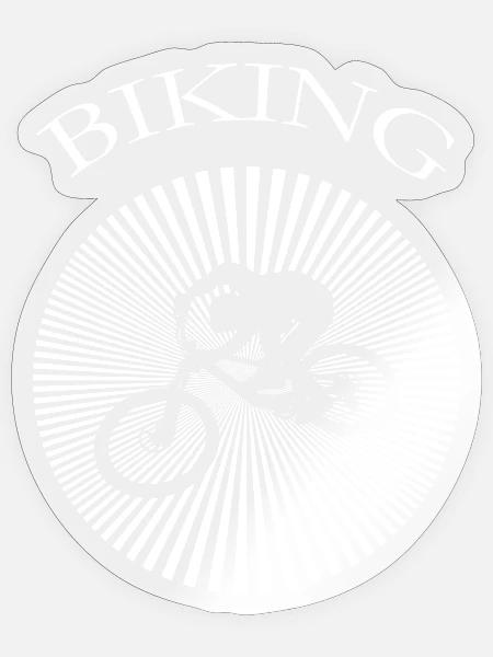 Biking Radfahrer  - Sticker Größe S (10 x 10 cm) - Transparent glänzend
