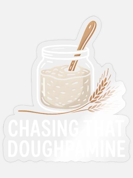 Sourdough Dopamine Kunst - Sticker Größe S (10 x 10 cm) - Transparent glänzend