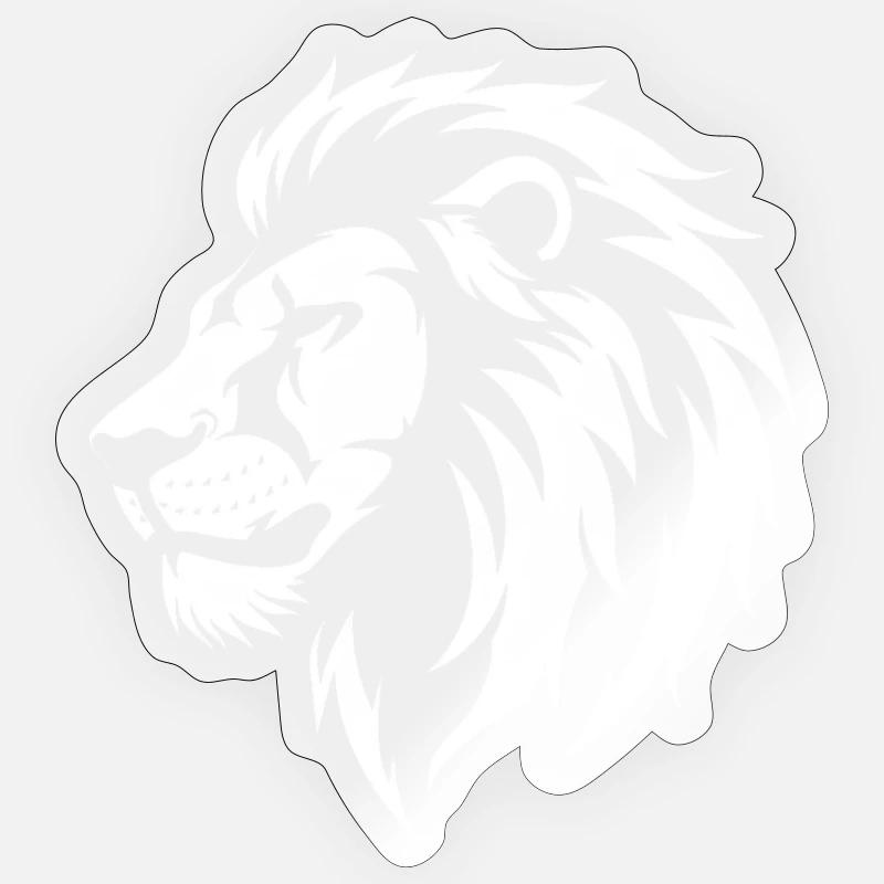 Löwe - Sticker Größe S (10 x 10 cm) - Transparent glänzend