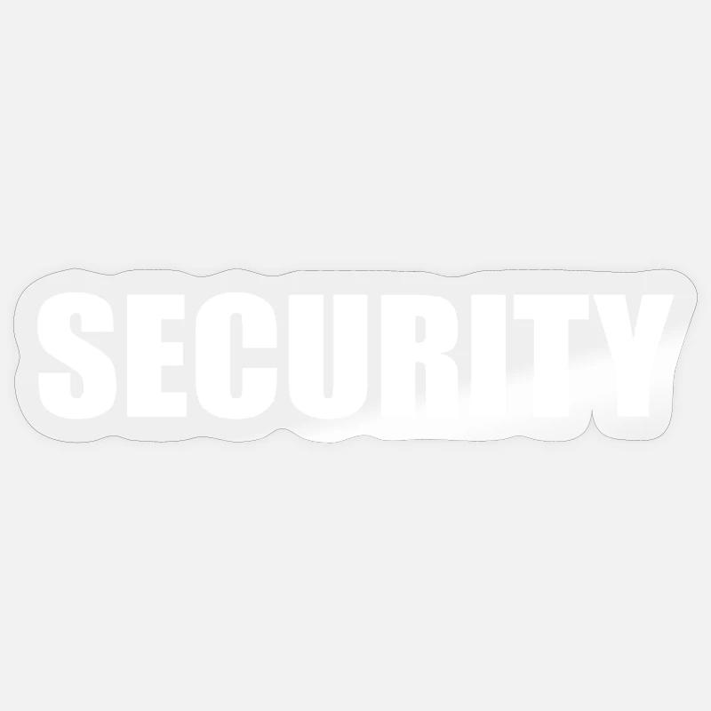 Sécurité Sécurité Service de sécurité Service Party - Sticker taille S (10 x 10 cm) - brillant transparent