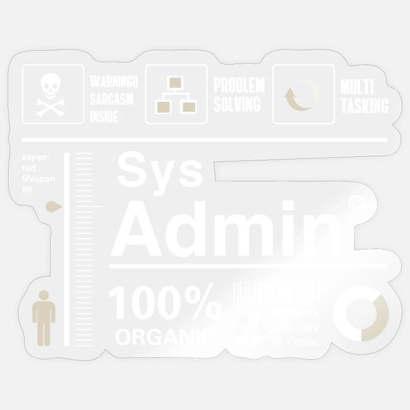 Sys Admin programmier Computer Nerd pc Platine cpu Sticker Größe S (10 x 10 cm)