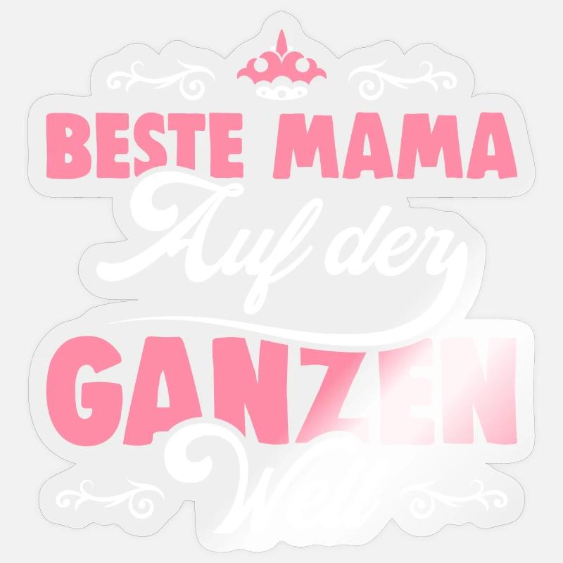 Beste Mama Mutter Muttertag Geschenk Idee Sticker Größe S (10 x 10 cm)