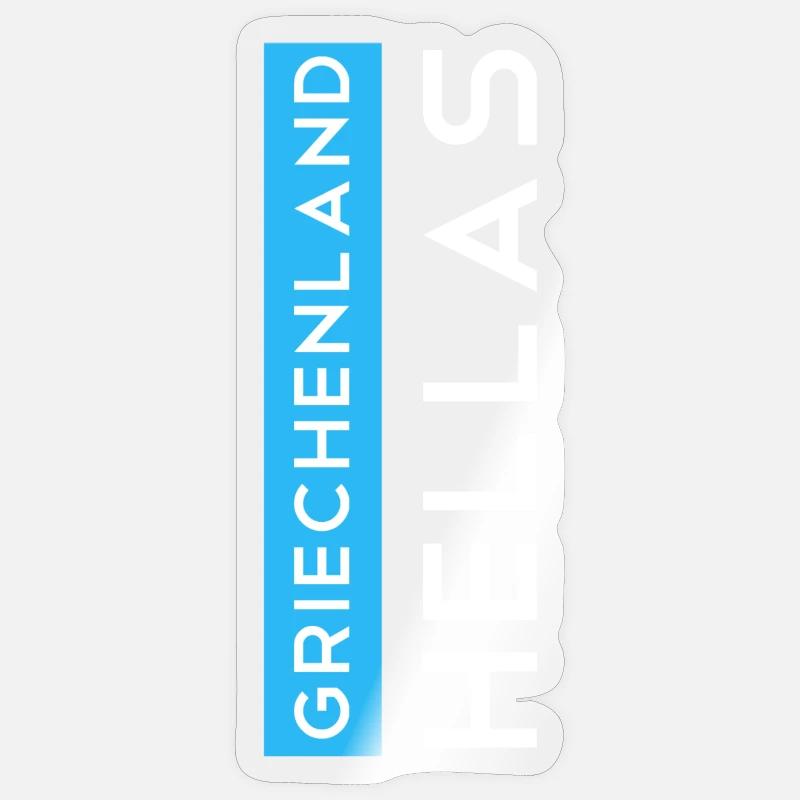 Griechenland Hellas - Sticker Größe S (10 x 10 cm) - Transparent glänzend