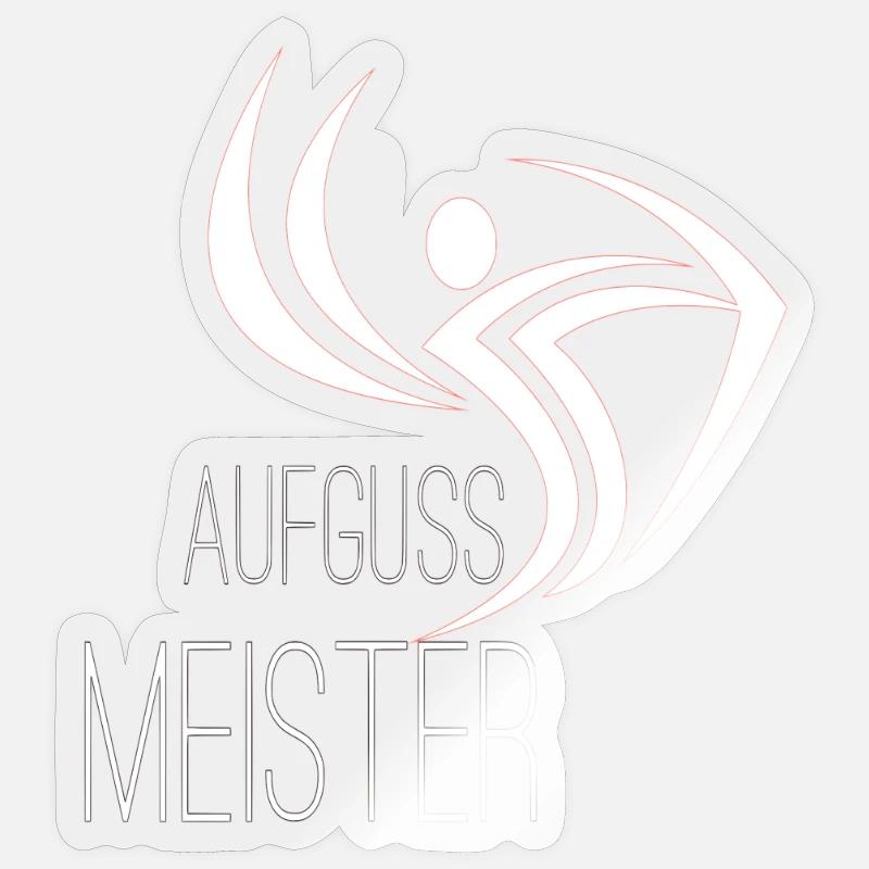 Sauna éd. Maître - Sticker taille S (10 x 10 cm) - brillant transparent