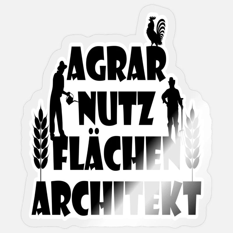 Agricultural land use architect synonymous with peasant Sticker size S (10 x 10 cm)