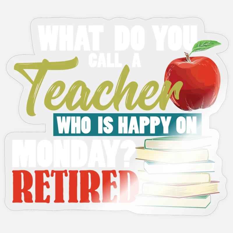 PROFESSEUR RETRAITÉ - Sticker taille S (10 x 10 cm) - brillant transparent