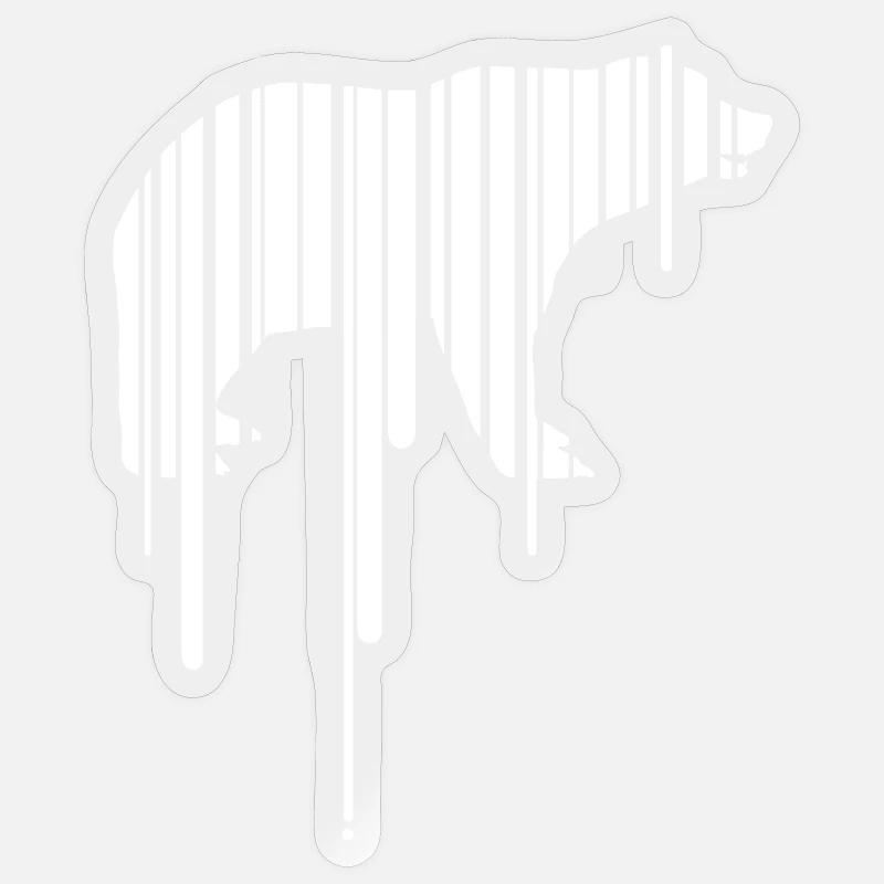 polar bear earth barcode save planet climate demo CO2 Sticker size S (10 x 10 cm)