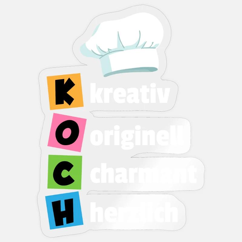 Chef - creative, original, charming, cordial Sticker size S (10 x 10 cm)