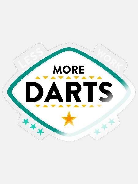 Dart - Sticker Größe S (10 x 10 cm) - Transparent glänzend