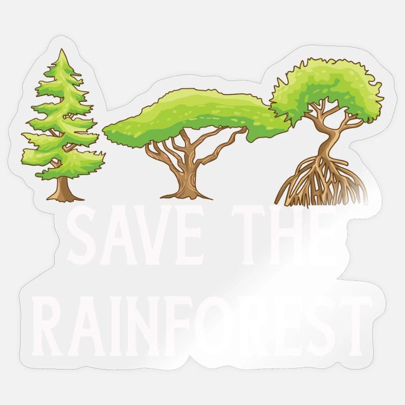 Save The Rainforest - Sticker size S (10 x 10 cm) - transparent glossy