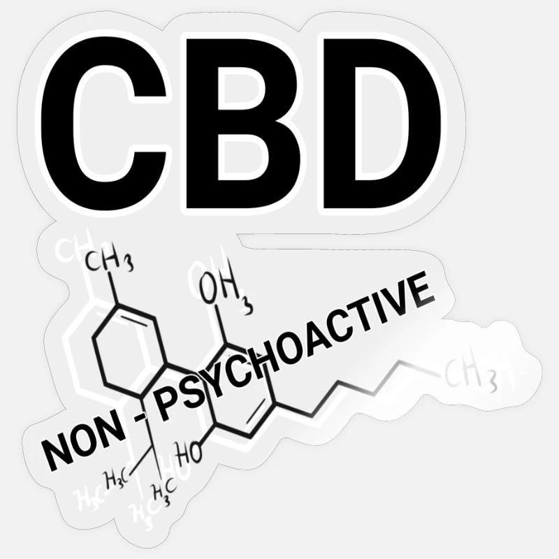 CBD - Sticker Größe S (10 x 10 cm) - Transparent glänzend