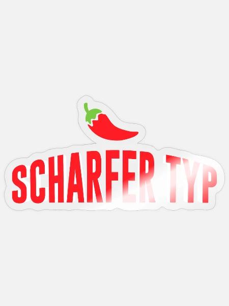 Scharfer Typ - Chili - Sticker Größe S (10 x 10 cm) - Transparent glänzend
