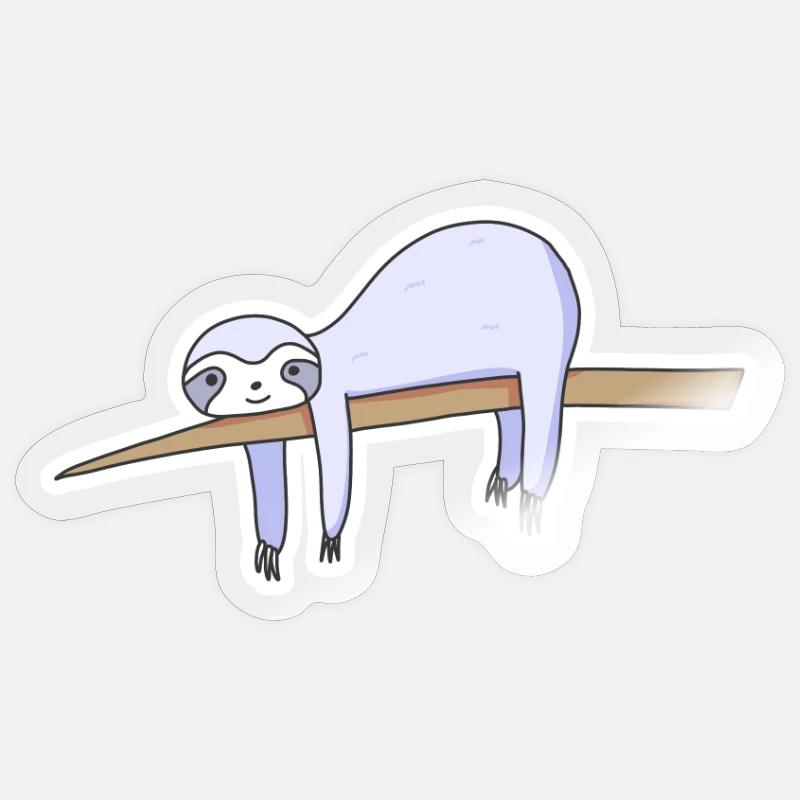 sloth - Sticker size S (10 x 10 cm) - transparent glossy