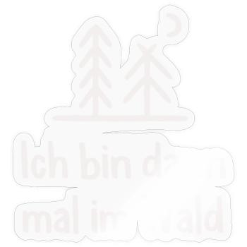 Wald Waldarbeiter Holzfäller - Sticker Größe S (10 x 10 cm) - Transparent glänzend - Vorne