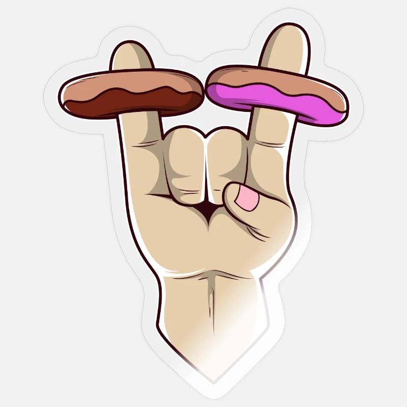 2 Donuts from Hell Sticker Größe S (10 x 10 cm)