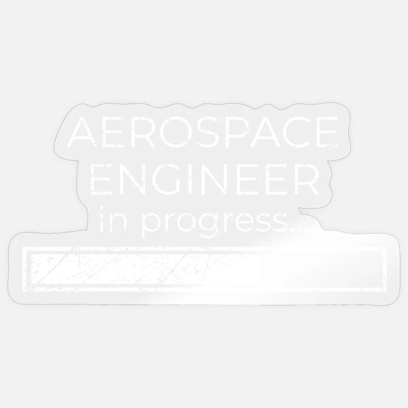 Luft- und Raumfahrttechniker in Arbeit - Sticker Größe S (10 x 10 cm) - Transparent glänzend