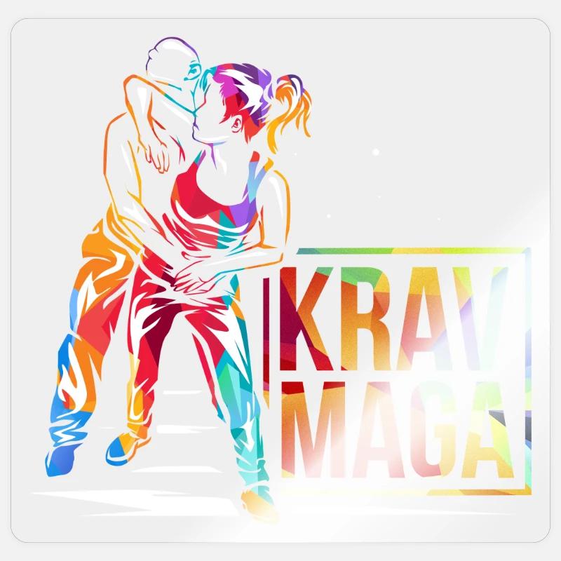 Krav Maga Cadeau - Sticker taille S (10 x 10 cm) - brillant transparent