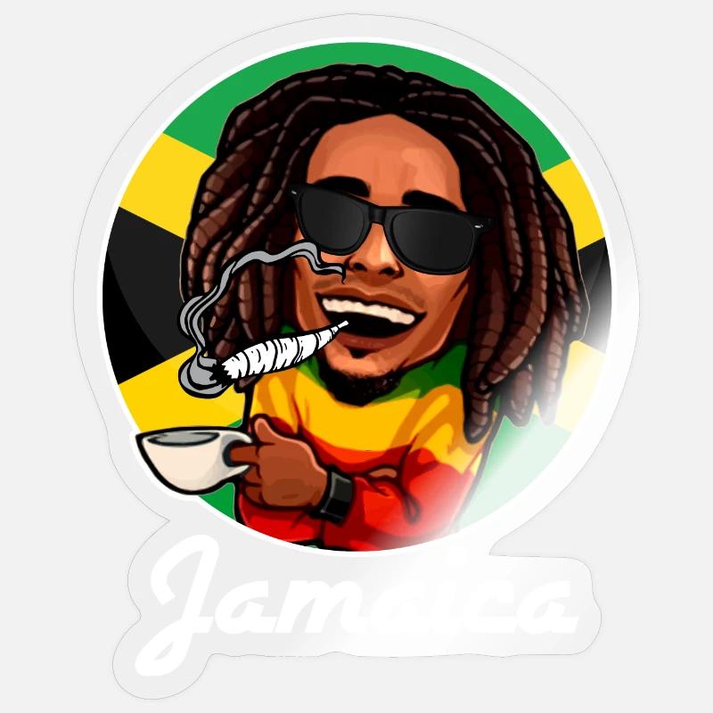 Jamaika - Sticker Größe S (10 x 10 cm) - Transparent glänzend